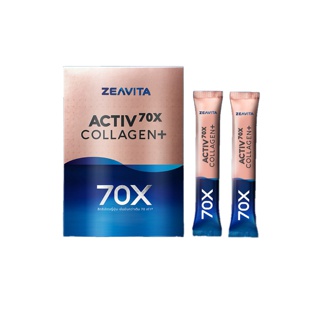 ซีวิต้า คอลลาเจน มากขึ้น 70X ไดเปปไทด์ 100% (62ซองx1กล่อง) ZEAVITA Collagen 70X อาหารเสริม วิตามินซี ผิวขาว ไฮยา กลูต้า