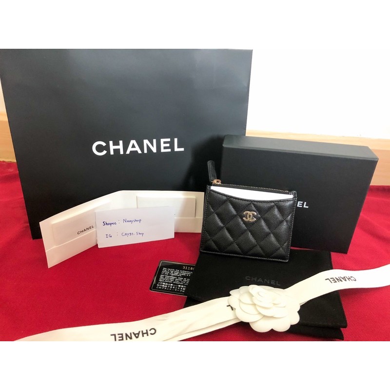 ‼️ sold ‼️ ของแท้ 100% New Chanel  zippy card holder holo 31