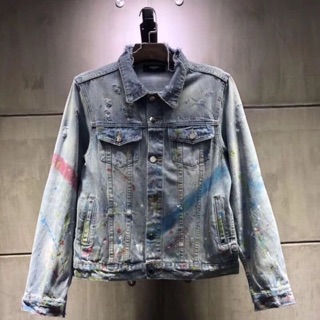 เสื้อยีนส์Amiri logo denim jacket for women