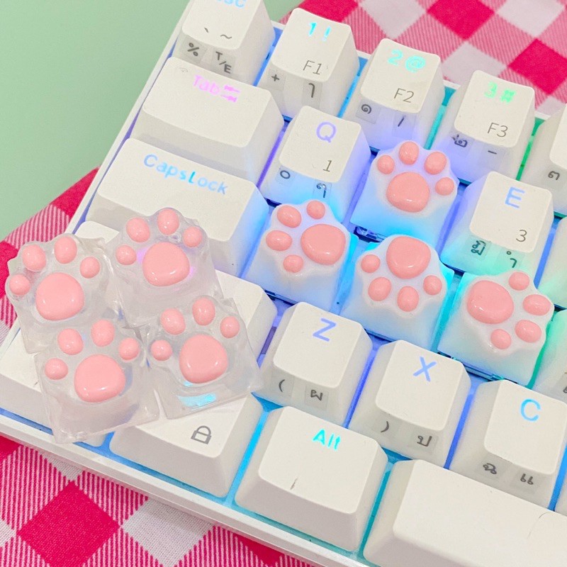 คีย์แคปอุ้งเท้าน้องแมว ( 1 คีย์ 50฿) keycaps cat paw
