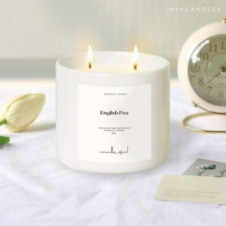 (พร้อมส่ง) 민 เทียนหอมไขถั่วเหลือง ขนาด 250g Soy Wax Candle 100% เทียนหอม Minimal สไตล์เกาหลี ออร์แกนิค ธรรมชาติ