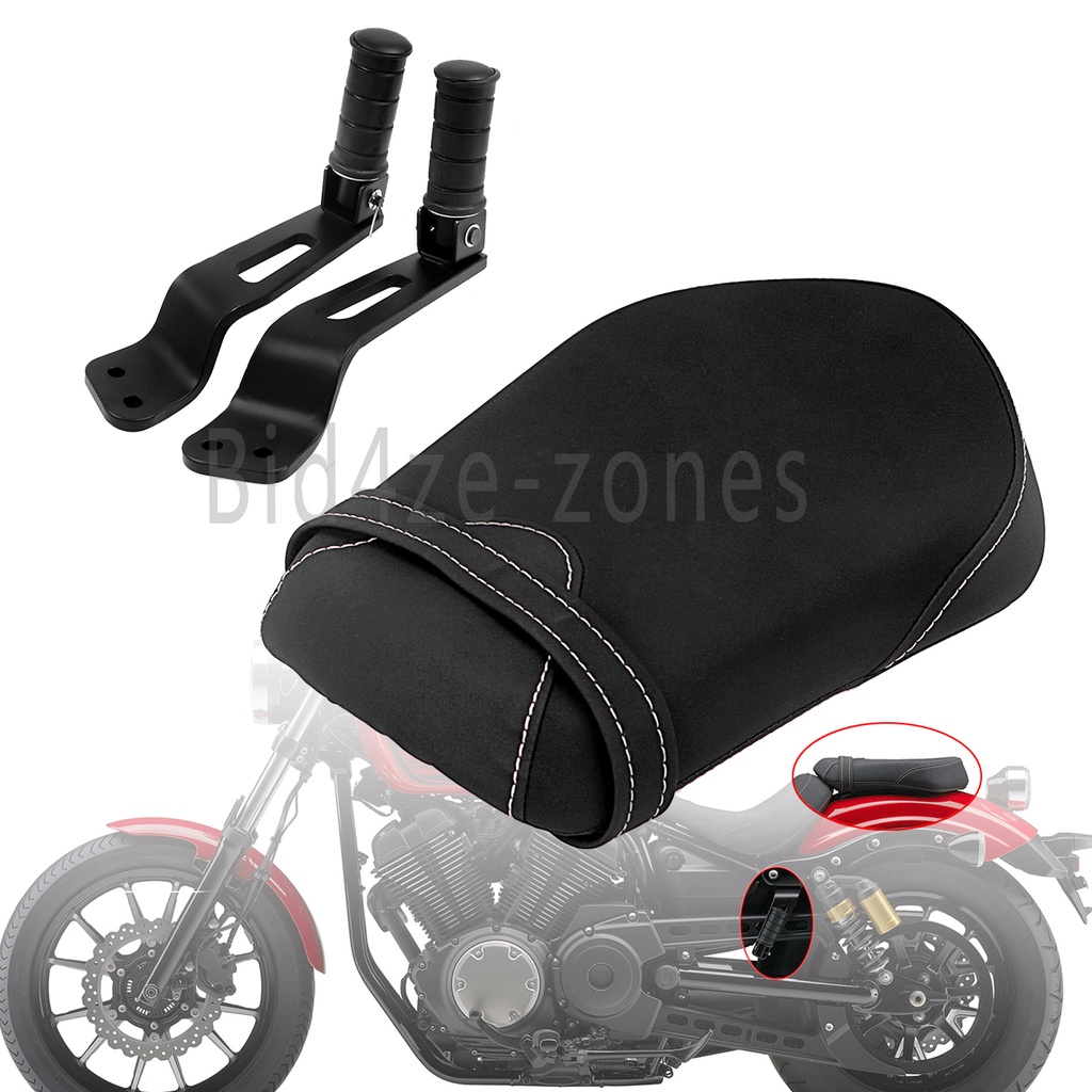 For Yamaha Star XVS950 Bolt R-Spec 2014-2017 Black Motorcycles Passenger Pillion Seat Rear Foot Pegs Footpeg Footrest