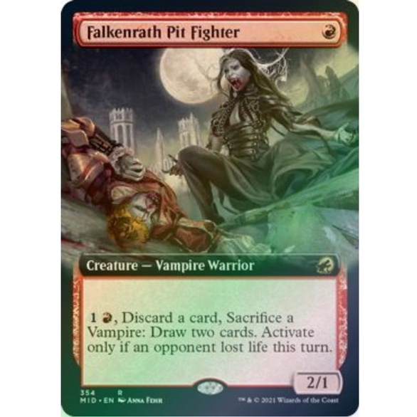 Falkenrath​ Pit​ Fighter​ (Foil​ Extended​ Art​ Midnight​ Hunt)​