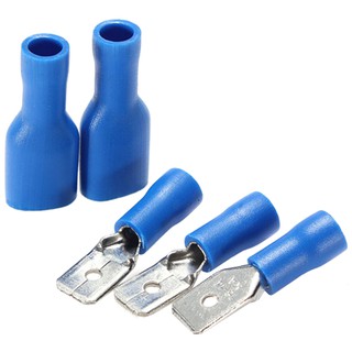 หางปลาต่อสายไฟ 10 คู่ Blue LHLL Crimp Terminals