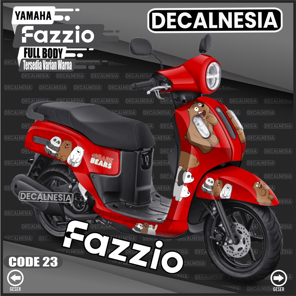 Decalnesia Yamaha Fazzio Full Body สติกเกอร์ 2022 รถจักรยานยนต์ Decal Variations อุปกรณ์เสริม C23