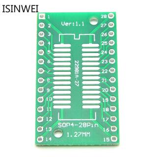 10 ชิ้น SOP 28 TSSOP 28 to DIP 28 อะแดปเตอร์แปลง PCB Board 0.65 mm 1.27 มม.