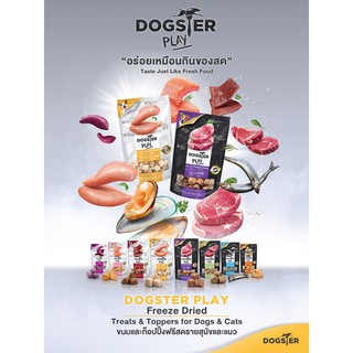 Dogster play freeze dried treat &amp; toppers