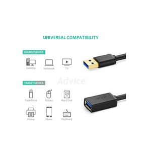 Cable Extension USB3 M/F (1.5M) UGREEN 30126