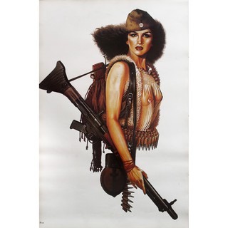 โปสเตอร์ รูปวาด นักรบหญิง Women Beauty WARRIOR LADY POSTER 20”X30” Inch SEXY AMAZON WOMAN HOT GIRL