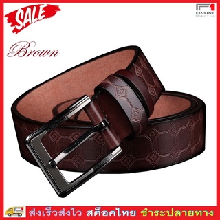 Fin 1 เข็มขัด เข็มขัดผู้ชาย เข็มขัดแฟชั่น เข็มขัดหนัง Casual Fashion Mens Faux Leather Belt No. 2188 2189