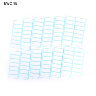 Ewone สติกเกอร์ฉลากเปล่า มีกาวในตัว สีขาว เขียนชื่อได้ สําหรับติดตกแต่ง 12 แผ่น