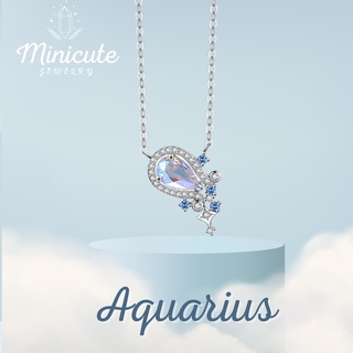 ส่งฟรี 🔥Minicutejewelry 🌟สร้อยคอเงินแท้ 925 ราศีกุมภ์ Aquarius ♒️  สร้อยคอผู้หญิง เครื่องประดับเงินแท้ จี้เงินแท้ สร้อย