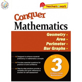 Global Education หนังสือแบบทดสอบคณิตศาสตร์ Conquer Mathematics (Geometry • Area • Perimeter • Bar Graphs) Levels 3