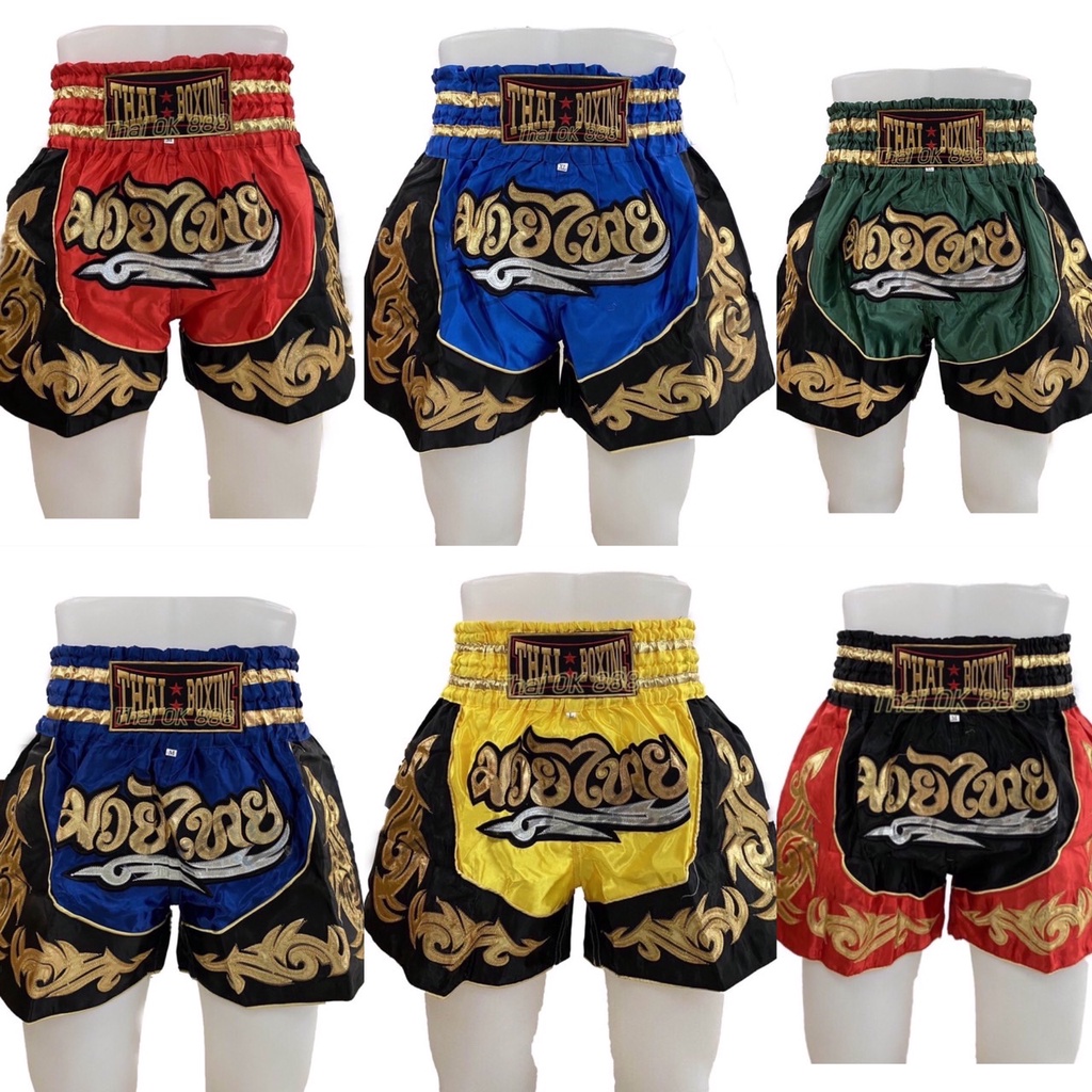 1966 กางเกงมวยไทยเด็ก กางเกงกีฬา  เกรดพรีเมี่ยน มาตรฐานส่งออก Thai boxing ส่งจากไทย