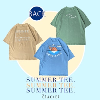 The CRACKER l SUMMER TEE : เสื้อยืดทรง Oversize ไหล่ตก