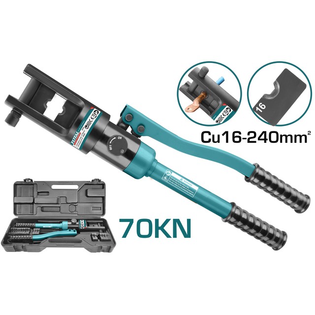 TOTAL คีมย้ำหางปลาไฮดรอลิค รุ่น THCT0240 (70 KN) ( Hydraulic Crimping Tool )
