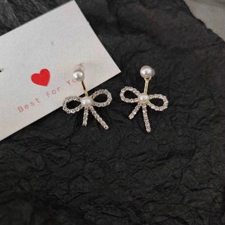 **พร้อมส่งจากไทย** ต่างหูก้านเงิน 925 แต่งลูกปัดมุก สไตล์เกาหลี earrings