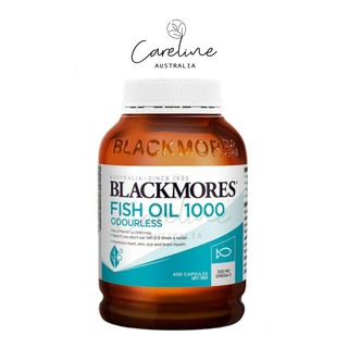 แพ็คเกจใหม่! Blackmores Odourless Fish Oil 1000mg 400 แคปซูล 🇦🇺 แบลคมอร์ส น้ำมันปลา (สูตรไร้กลิ่นคาวปลา)