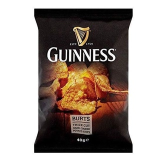 (ถูกสุดๆ) (แพ็ค 3 ถุง)Guinness Thick Hand Cut Potato Chips Burts 40 g แพ็คเร๊ว🎉🎉