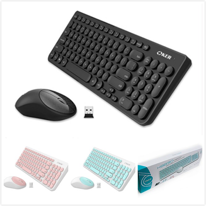 Oker Wireless keyboard mouse Combo set รุ่น K8830