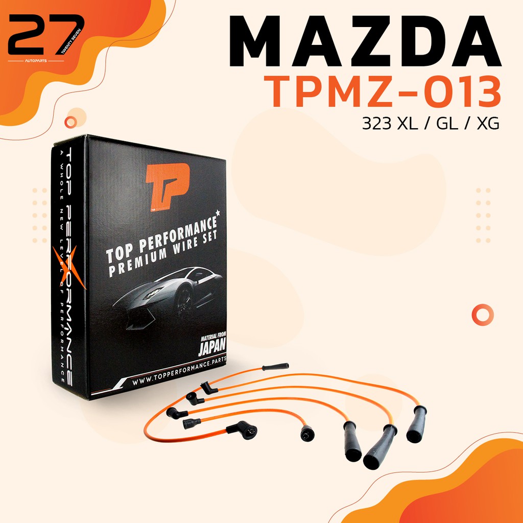 สายหัวเทียน MAZDA - 323 XL / GL / XG เครื่อง E3 - รหัส TPMZ-013 - TOP PERFORMANCE JAPAN