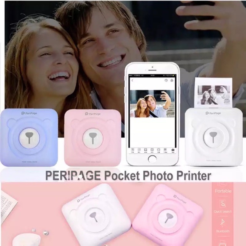 Peripage X Paperang ถูกที่สุด เครื่องปริ้นพกพา Peripage A6 ไม่ใช้หมึก