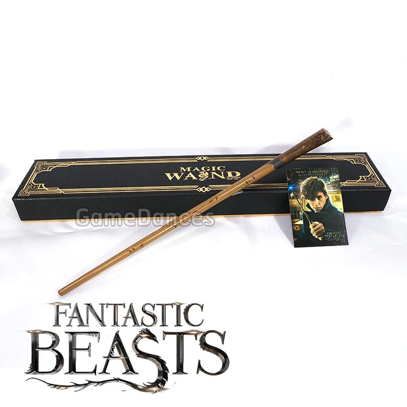 ไม้กายสิทธิ์ Fantastic Beasts แกนเหล็ก ไม่มีไฟ กล่องริบบิ้น ไม้กายสิทธิ์นิวท์ สคามันเดอร์