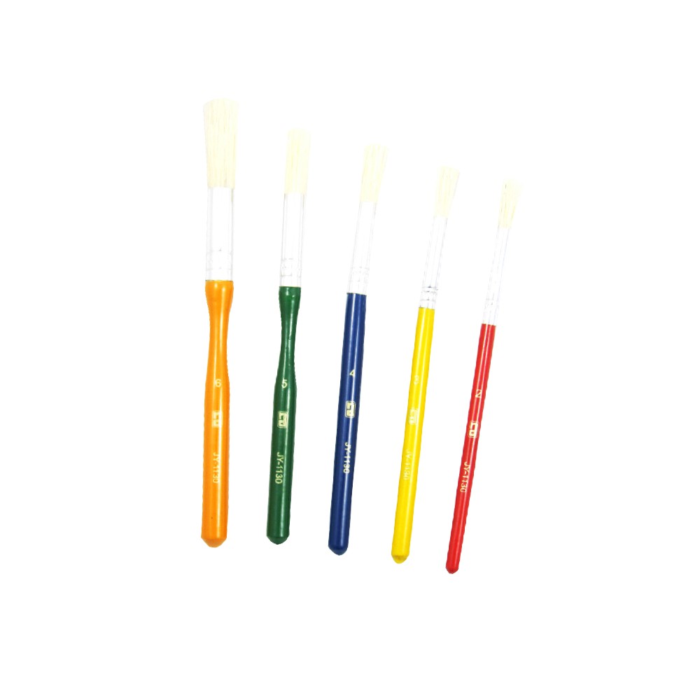 ชุดพู่กันสำหรับเด็กแพ็ค 5 ด้าม NANDEE Natural Bristle Brushes Set