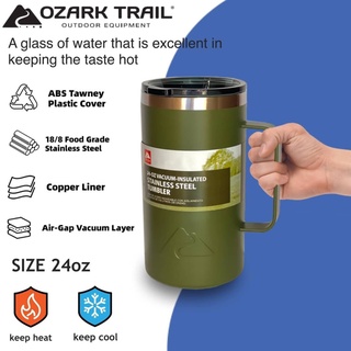 Ozark trail 24oz tumbler handle แก้วน้ำสแตนเลสหูจับเก็บอุหภูมิ