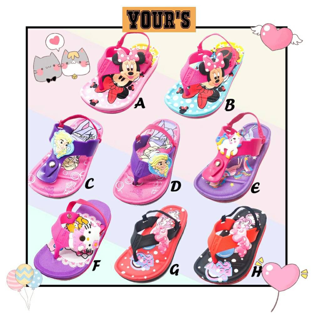 YOURS_MY Baby Kids Unisex Sandal Shoes Size 18-23 Kasut Kanak-Kanak