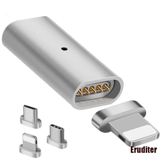 Eruditer ☆ อะแดปเตอร์ชาร์จแม่เหล็ก Micro USB สําหรับ Android Iphone Type