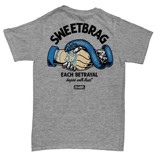 เสื้อยืดพิมพ์ลายแฟชั่น SWEET BRAG - HANDSHAKE SHIRT (HEATHER GRAY)