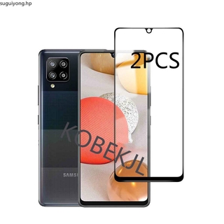 ฟิล์มกระจกนิรภัยกันรอยหน้าจอ แบบเต็มจอ สําหรับ Samsung Galaxy A12 5G 2 ชิ้น