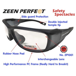 แว่นเซฟตี้ถอดเปลี่ยนเลนส์สายตาได้ ZP1001 ZEEN PERFECT