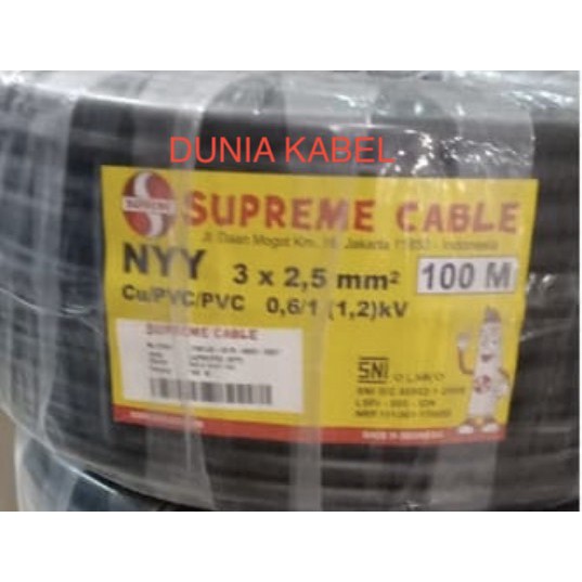 NYY สาย Supreme 3x2.5 3x2.5 สายไฟสีดําต่อเมตร