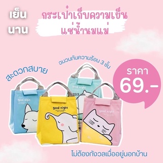 ❄️กระเป๋าความเย็นเก็บนมแม่แถมเจลแช่แข็ง