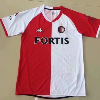 เสื้อกีฬาแขนสั้น ลายทีมชาติฟุตบอล Feyenoord home 2008 S-XXL ชุดเหย้า คุณภาพสูง AAA