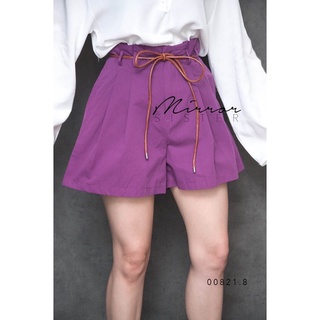 MeZZiNi A. PANTs •• กางเกงขาสั้นเอวสูงทรงA แพทเทิร์นดีงามมั๊กมากกกก ขอบเอวแต่งจับจีบมาพร้อมสายหนังเส้นกลมให้ผูกโบว์