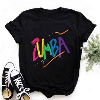 เสื้อยืด พิมพ์ลายกราฟฟิค Love Zumba Dance สไตล์ฮิปฮอป สําหรับผู้หญิง