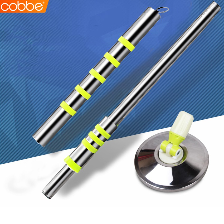 Cobbe ไม้ถูพื้นสแตนเลส ม็อบถูพื้น ไม้ม็อบ ไม้ม๊อบ ชุดไม้ถูพื้น พร้อมผ้าม็อบ อุปกรณ์ทำความสะอาดพื้น