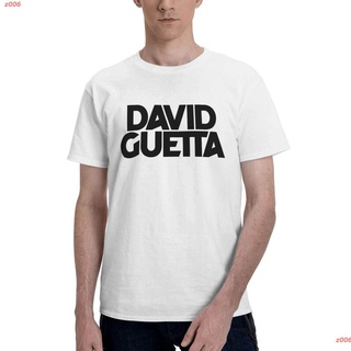 เสื้อยืดสีขาว เสื้อยืดผู้ชาย DJ Disc Jockey ดีเจ ดนตรี ดาวีด แกตา DAVID GUETTA Tee Shirts Mens Basic Short Sleeve T