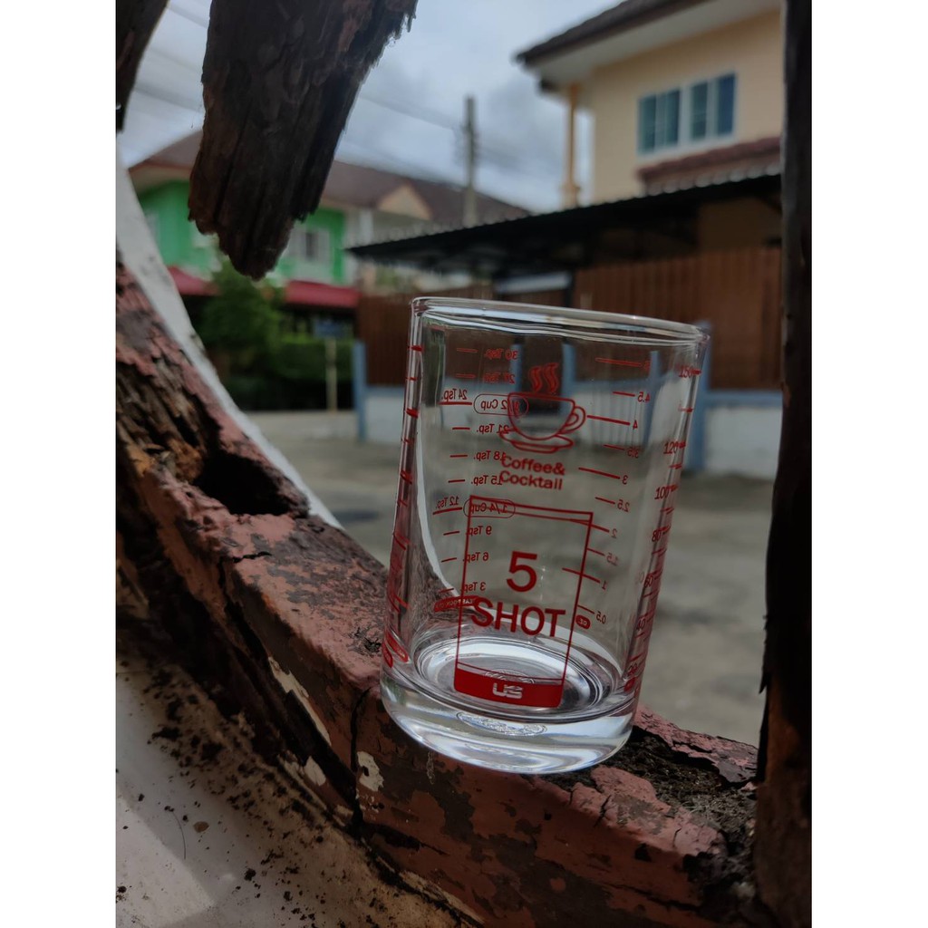 แก้วตวง มีสเกล 150ml. ขนาด5ออนซ์  5shot