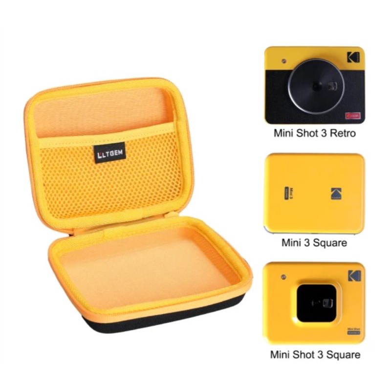 พร้อมส่ง : เคสสำหรับ Kodak LTGEM Waterproof EVA Hard Case for Kodak Mini Shot 3 Retro Mini Shot 3 Sq
