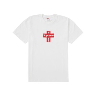 เสื้อยืด T-shirt Supreme สีขาว โลโก้แดง