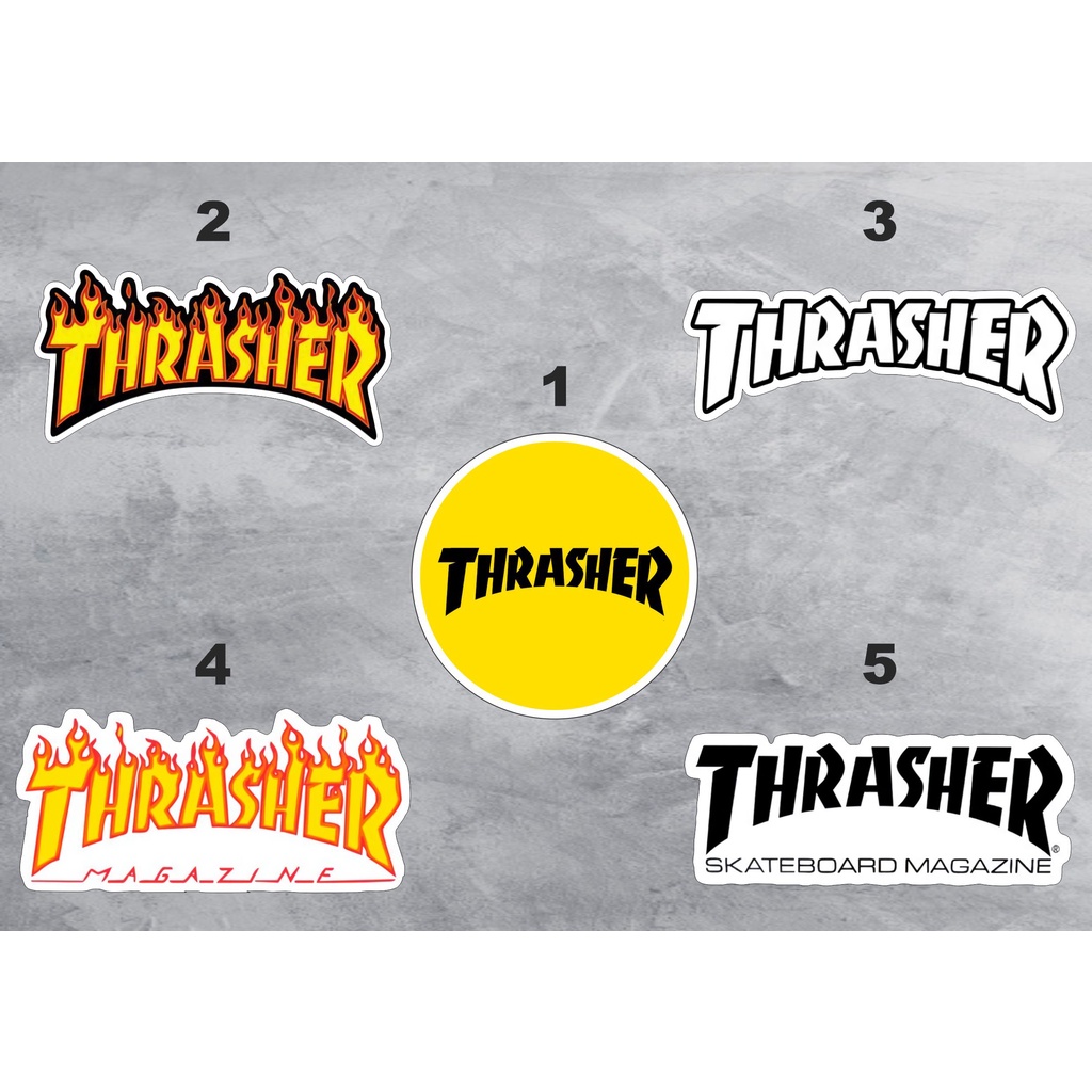 Thrasher AESTHETIC STICKER - สติกเกอร์โลโก้ DISTRO - HP TUMBLER STICKER