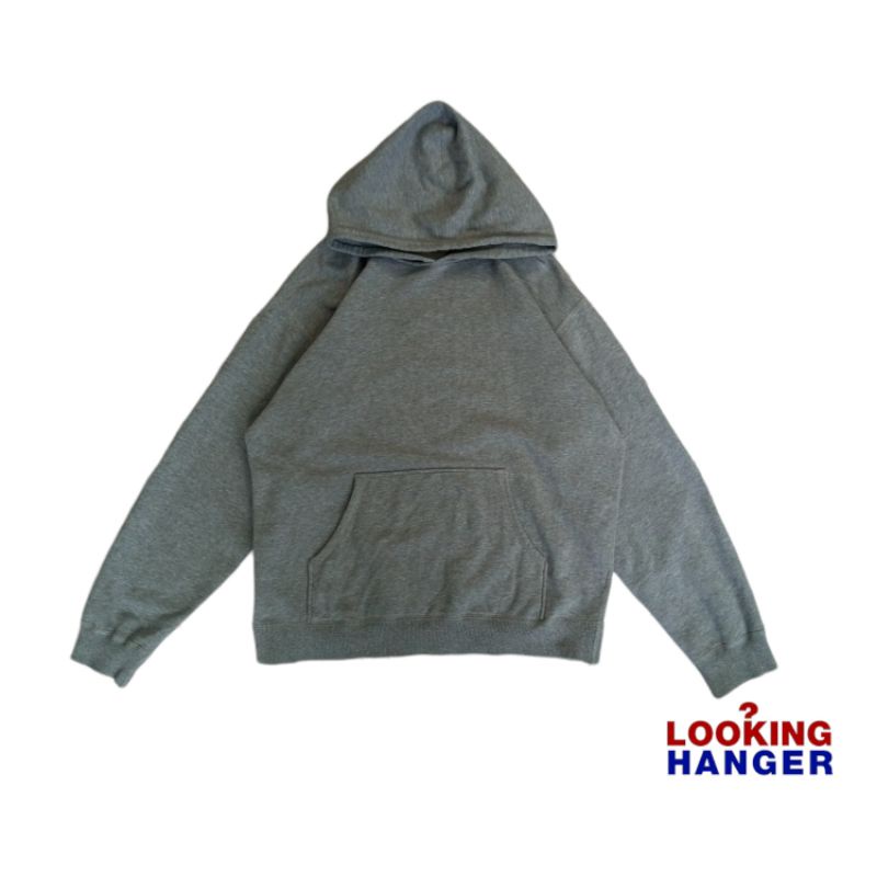 Hoodie Blank Grey Boxy Fit Hodie Basic Relaxed Hoddie Men Vintage Retro Plain 90s Y2K N Discus Russe