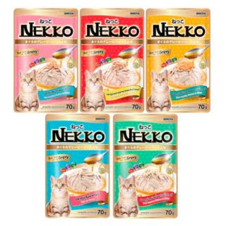 Nekko Adult Cat Gravy อาหารแมว สูตรเกรวี่ [1 ซอง] คละรสได้