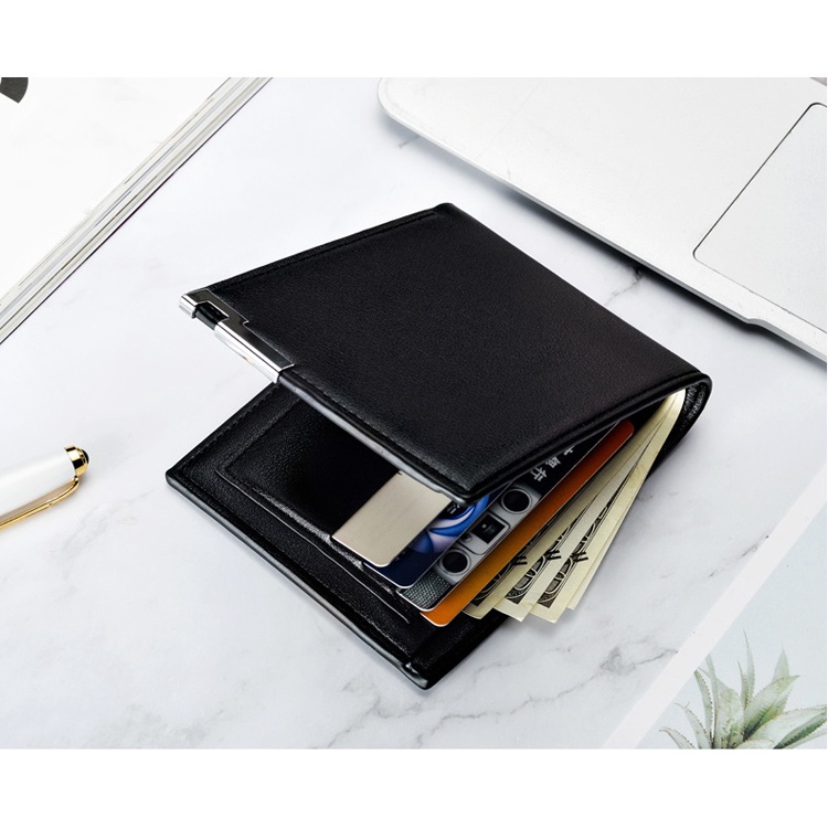 กระเป๋าสตางค์ชายใบสั้น Leather Classic Wellet