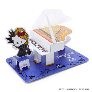 Sanrio Pop Up Melody Card แบบ Yoshikitty X Japan เล่นเปียโน กดแล้วมีเสียงเพลงท่อนฮุค * ของใหม่มีตำหนิ