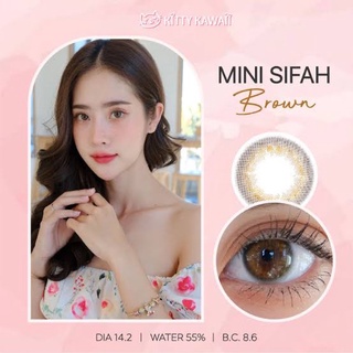 ✨ Mini Sifah brown (Kitty Kawaii) ขนาดมินิ mini ☀️กรองแสง uv ✔️เลนส์แท้จดทะเบียนถูกต้อง (บิ๊กอาย คอนแทคเลนส์ Bigeye